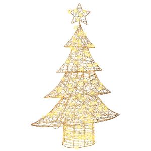 vidaXL Weihnachtsbaum mit 120 LEDs Warmwei&szlig; 120,5 cm PET