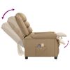 vidaXL Massagesessel Elektrisch Cappuccino-Braun Kunstleder