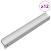vidaXL Griff Uni 12 stk. Silber 105,7 x 7,4 x 15,5 mm Aluminium
