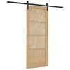 vidaXL Schiebet&uuml;r Natur 83 x 202 cm Massives Kiefernholz