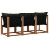 vidaXL Outdoor Mittel- und Ecksofa mit Kissen 3 St&uuml;ck Natur