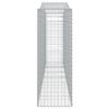 vidaXL Gabionen mit Hochbogen 10 Stk 400x50x140/160cm Verzinktes Eisen