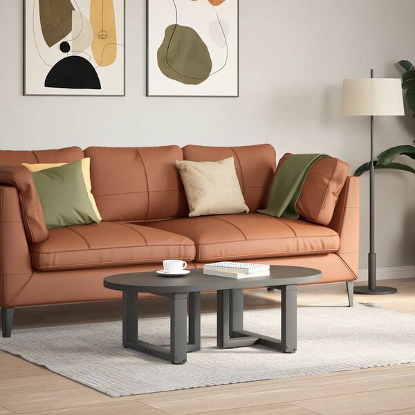 vidaXL Couchtischbeine T-Form 2 Stk. Anthrazit 40x25x(30-31) cm Stahl