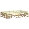 vidaXL Outdoor-Sofagarnitur 10 stk. Wei&szlig; und Creme