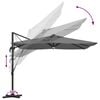 vidaXL Roma Parasol mit LED-Lichtleisten Anthrazit 286 x 284 x 270 cm