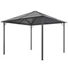 vidaXL Gartenpavillon mit Dach Aluminium 3&times;3 m Anthrazit