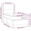vidaXL Boxspringbett mit Matratze & LED Creme 90x200 cm Stoff