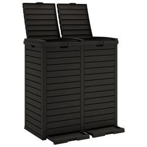 vidaXL Outdoor-M&uuml;lltonne Schwarz 78x41x86 cm Polypropylen