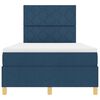 vidaXL Boxspringbett mit Matratze mit Kopfteil Blau 120 x 190 cm Stoff