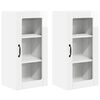 vidaXL Wandglas-Schrank PORTO 2 pcs Hochglanz Wei&szlig; 40 x 31 x 80 cm