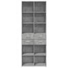 vidaXL Highboard Betongrau 70x42,5x185 cm Holzwerkstoff