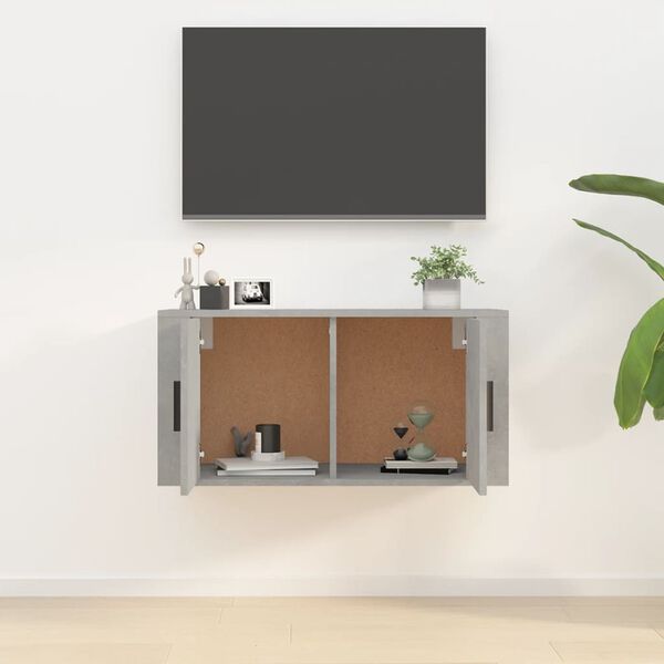 vidaXL TV-Wandschrank Betongrau 80x34,5x40 cm