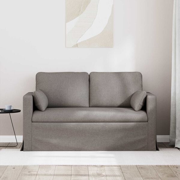 vidaXL Sofa 120cm Taupe Metall