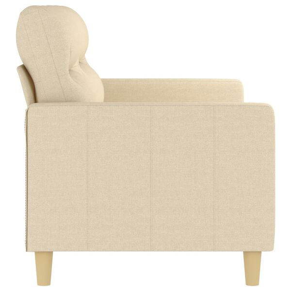 vidaXL 2-Sitzer-Sofa Creme 140 cm Stoff