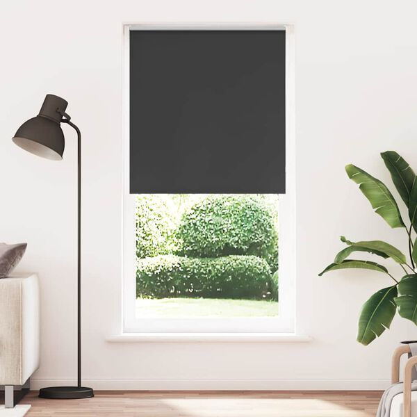 vidaXL Verdunkelungsrollo Schwarz 90x210 cm Stoffbreite 85,7 cm