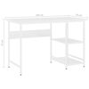 vidaXL Computertisch Weiß 105x50x72 cm MDF und Metall