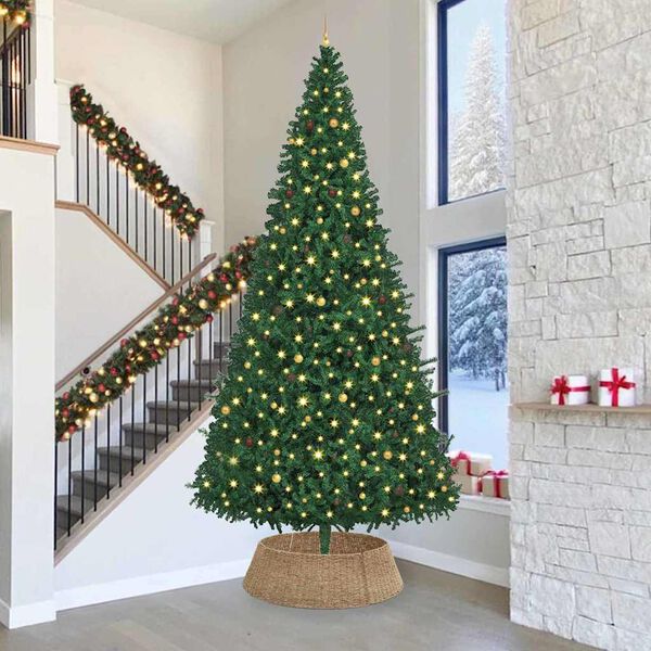 vidaXL Weihnachtsbaumkragen Braun 105 x 105 x 28 cm das Seegras