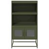 vidaXL Highboard Olivgrün 68x39x123 cm Stahl