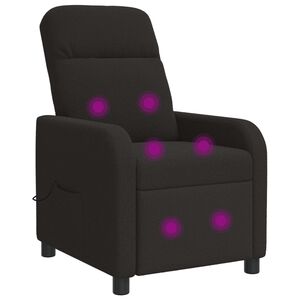 vidaXL Massage Relaxsessel Schwarz Boucl&eacute;