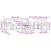 vidaXL Outdoor-Sofagarnitur 7 pcs Natur und Creme Massivholz Akazie