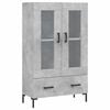 vidaXL Highboard Betongrau 69,5x31x115 cm Holzwerkstoff
