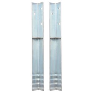 vidaXL Bodenanker L-Form f&uuml;r Spielturm 2 Stk. Stahl 5 x 5 x 50 cm