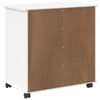 vidaXL Rollschrank Mit Rad Wei&szlig; 63,5 x 39 x 65,5 cm Massivholz Kiefer