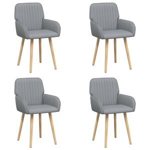 vidaXL Esszimmerst&uuml;hle 4 stk. Stoff Hellgrau 56,5 x 50 x 87,5 cm