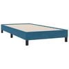 vidaXL Boxspringbett mit Matratze Dunkelblau 80x210 cm Samt