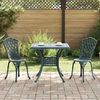 vidaXL Gartentisch Set 3 pcs Gr&uuml;n Gussaluminium