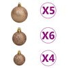 vidaXL K&uuml;nstlicher Weihnachtsbaum Nordmann LED & Kugeln Gr&uuml;n 210 cm