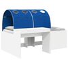 vidaXL Bett mit Tunnel 3 stk. Wei&szlig; und Blau Holzwerkstoff