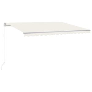 vidaXL Markise Manuell Einziehbar 450x300 cm Creme