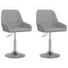 vidaXL Esszimmerst&uuml;hle 2 Stk. Drehbar Hellgrau Stoff
