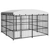 vidaXL Outdoor-Hundezwinger mit &Uuml;berdachung 300x300x210 cm