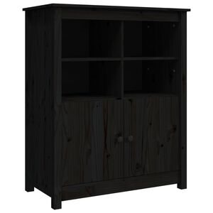 vidaXL Sideboard Schwarz 83x41,5x100 cm Massivholz Kiefer