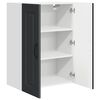 vidaXL K&uuml;chenschrank Kalmar Schwarz 60 x 31 x 80 cm Holzwerkstoff