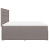 vidaXL Boxspringbett mit Matratze Taupe 180x200 cm Stoff