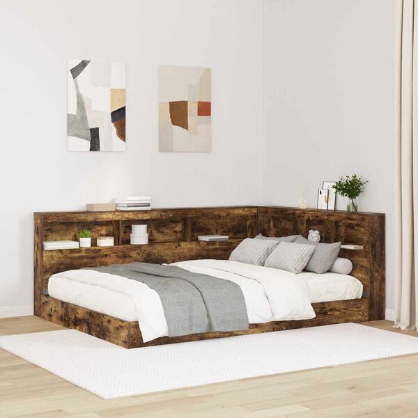 vidaXL B&uuml;cherregal-Bett R&auml;uchereiche 160 x 200 cm Holzwerkstoff