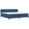 vidaXL Boxspringbett mit Matratze mit Kopfteil Blau 200 x 200 cm Stoff