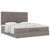 vidaXL Ottoman-Bett mit Matratze Taupe 180x200 cm Stoff