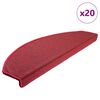 vidaXL Stufenmatten 20 Stk. 65x24x4 cm Rot Halbrund Gro&szlig;