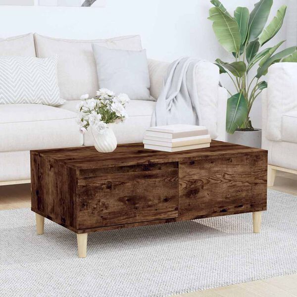 vidaXL Couchtisch R&auml;uchereiche 90x50x36,5 cm Holzwerkstoff