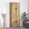 vidaXL Highboard Artisan-Eiche 69,5 x 34 x 180 cm Holzwerkstoff