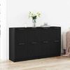 vidaXL Sideboard 2 pcs Schwarz Eichen-Optik 60 x 30 x 70 cm