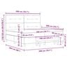 vidaXL Boxspringbett mit Matratze Hellgrau 200 x 200 cm Stoff