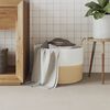 vidaXL Aufbewahrungskorb Beige und Wei&szlig; &Oslash;51x33 cm Baumwolle