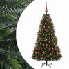 vidaXL K&uuml;nstlicher Weihnachtsbaum mit Kugel 120 cm 150 LEDs