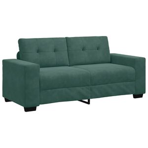 vidaXL Zweisitzer-Sofa Dunkelgrün 140 cm Samt