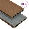vidaXL WPC Terrassendielen mit Zubeh&ouml;r Braun und Grau 30 m&sup2; 4 m